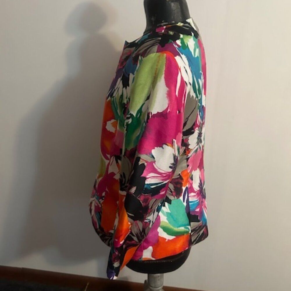 Kasper Multi-Color Open Blazer, Size 12 - image 2